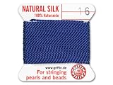 Griffin Bead Cord 100% Silk - No. 16 (1.05mm) Dark Blue