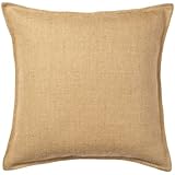 Washed Jute Burlap Plain Pillow Cover 20" x 20" with zippered closure with cotton lining inside Eco friendly Reusable Pillow Cover with no insert - CarryGreen Bags