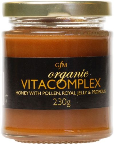 Gfm Organic Honey With Pollen,Royal Jelly andPropolis 230 g (Pack of 3) Gfm Organic Honey With Pollen,Royal Jelly andPropolis 230 g (Pack of 3) picture