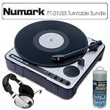 Numark PT-01USB Portable Vinyl-Archiving USB Turntable Bundle