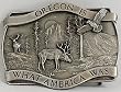 Oregon 3-D Pewter Belt Buckle
