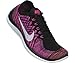 Nike Women's Free 4.0 Flyknit Black/Pink Pow/Fuchsia Flash Running Shoe 8.5 Women US