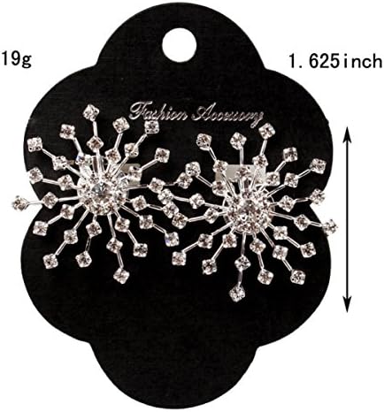 Ulike2 Flower Shape Rhinestone Crystal Shoe Clips for Prom Party