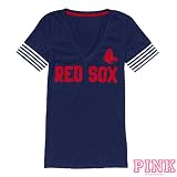 Boston Red Sox Victoria's Secret PINK&Atilde;&macr;&Acirc;&iquest;&Acirc;&frac12; V-Neck Half Sleeve Tee