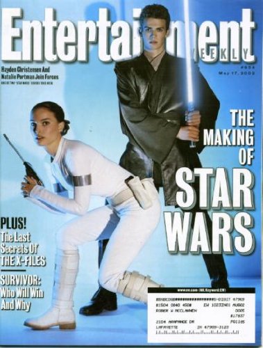 Entertainment Weekly May 17, 2002 Natalie Portman & Hayden Christensen/The Making of Star Wars, X-Files, Survivor, Elvis Costello, Madonna