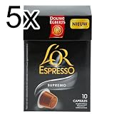 Produkt-Bild: Douwe Egberts L&acute;OR Espresso Supremo, 5er Pack, 5 x 10 Kapseln, kompatibel mit Nespresso