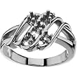 14K White Gold Mother's Ring - 5 Gemstone -- YOU CHOOSE THE COLORS!