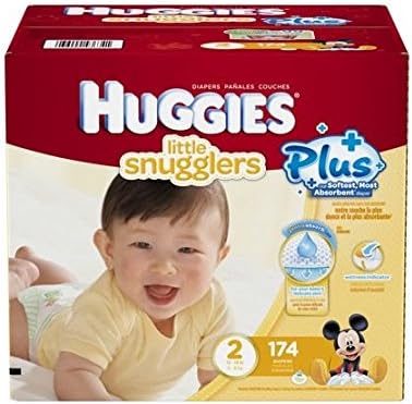 Huggies Little Snugglers Plus Diapers Size 2, 174ct