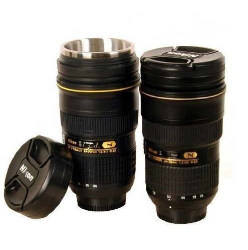 Coffee Mug in the Shape imitation of Nikon 24-70 Lens