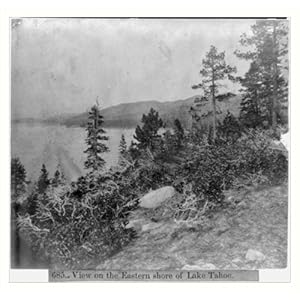 Historic Print (M): View on the Eastern Shore of Lake Tahoe