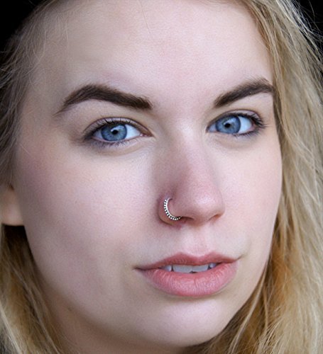 Silver Nose Ring - Silver Nose Hoop - Indian Nose Ring - Tribal Nose Ring - Nose Jewelry - Nose Piercing - Nostril Ring - Nostril Jewelry