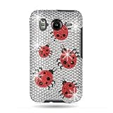Hard Snap on case With SILVER LADYBUG Bling Bling Full Diamonds Desing Face ....
