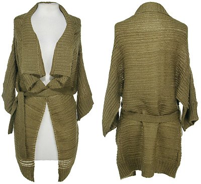 KERSH Open Knit Long Cardigan