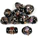 30g Black Lampwork Venetian Glass Beads Assorted Mix