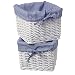Baby : Set of 2 White Baskets with Navy Gingham Liners
