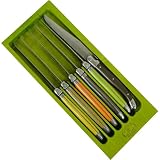 Jean Dubost Laguiole Natura Set of 6 Steak Knives in Box