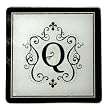 Monogram Elegant Glass Trivet - Q