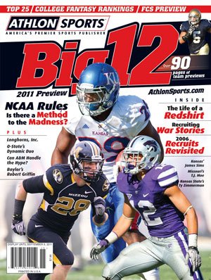Athlon Sports 2011 College Football Big 12 Preview Magazine- Kansas Jayhawks Cover