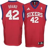 Elton Brand Jersey adidas Red Replica #42 Philadelphia