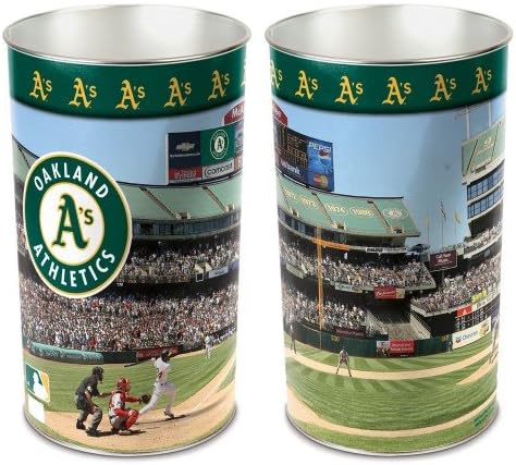 Oakland Athletics 15" Wastebasket Trash Can MLB Baseball