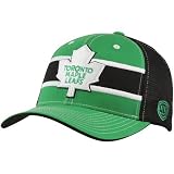 NHL Old Time Hockey Toronto Maple Leafs St. Patrick's Day Doherty Flex Hat - Black/Kelly Green