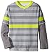 C-Life Group Little Boys' V-Neck Roller Printed Striped with Skater Sleeve
