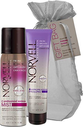 Norvell Small Gift Bag with Sunless Color Extender PROLONG 2.5 fl oz and Professional Sunless MIST 2.5 fl oz