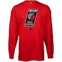 adidas Portland Trail Blazers Red Primary Logo Long Sleeve T-shirt