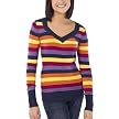 Mossimo Supply Co. Juniors Sweatheart Neck Sweater - Navy Stripe : Target