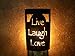 Live, Laugh, Love Night Light ~ Silhouette Nightlight