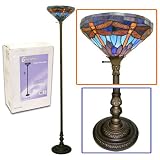 Dragonfly Tochiere Lamp-Tiffany Style-Handcrafted Shade By American Lighting