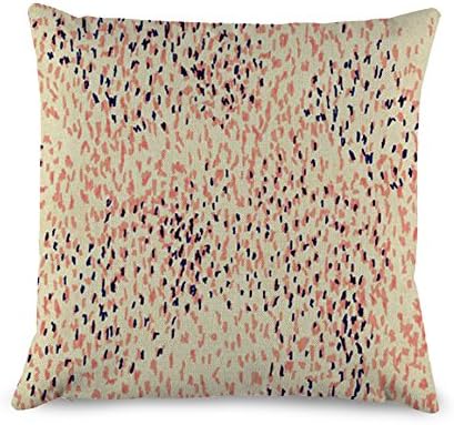 Multi Dots Cotton Linen Pillow Covers Zippered Decorative Pillows Throw Pillow Case 18 x 18 for Couch