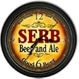 Serb 's Beer and Ale Black Cascading Pub Style Wall Clock