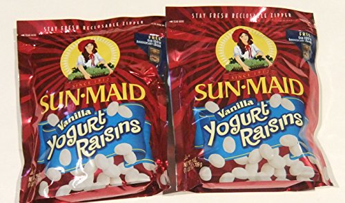 Sun Maid Vanilla Yogurt Raisins, 25 ounce Bag (Pack of 2)