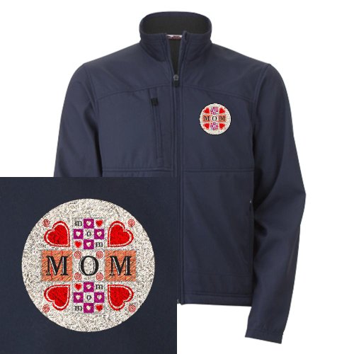 Artsmith, Inc. Men's Embroidered Jacket Mother's Day I Love Mom - Navy, Medium