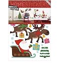 1art1 43049 Wand-Tatoos Weihnachten, Rentiere und Nikolaus Poster-Sticker 70 x 50 cm