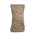 CTM Women's Leather Floral Print Eyeglass Holder and Case