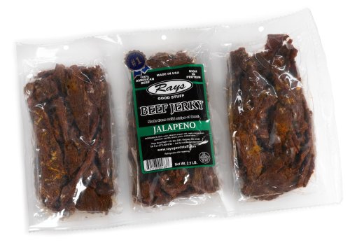 Rays Good Stuff Beef Jerky, Jalapeno, 2.5-Pound Package by Rays Good Stuff