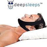 Snoring Chin Strap by Deep SleepsTM - Chin Strap for Snoring - Cpap Chin Strap - Chin Strap For Sleep Apnea - Anti Snoring Jaw Strap - Anti Snoring Chin Strap - Sleep Apnea Chin Strap - Snoring Strap - Stop Snoring Chin Strap - Chin Strap Snoring
