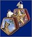 Old World Christmas Ornament Inside Art German Shepard and Bird