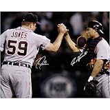 Ivan Rodriguez and Todd Jones Detroit Tigers - High Five - Autographed 16x20 Photo