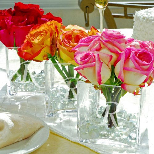 Glass Vase Wedding Centerpiece