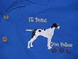 Pointer Bird Hunting Dog Polo Shirt - Medium Blue