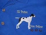 Pointer Bird Hunting Dog Polo Shirt - Medium Blue