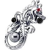 Gemstone Dragon Top Down Belly Button Ring Shield