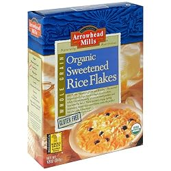 Arrowhead Mills Organic Sweetened Rice Flakes, Gluten Free, 12-Ounce Boxes (Pack of 6)