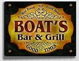 Boat's Bar & Grill 14'' x 11'' Collectible Stretched Canvas