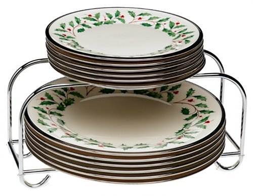Lenox Holiday Platinum 12-Piece Dinnerware Set with Bonus Caddy, Service for 6 Lenox Holiday Platinum 12-Piece Dinnerware Set with Bonus Caddy, Service for 6