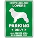  NEWFOUNDLAND LOVERS PARKING ONLY  PARKING SIGN DOG