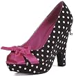 Penthouse Shoes Women's PH454-PAIGE 4.5" Microfiber Satin Peep-Toe Wedge
